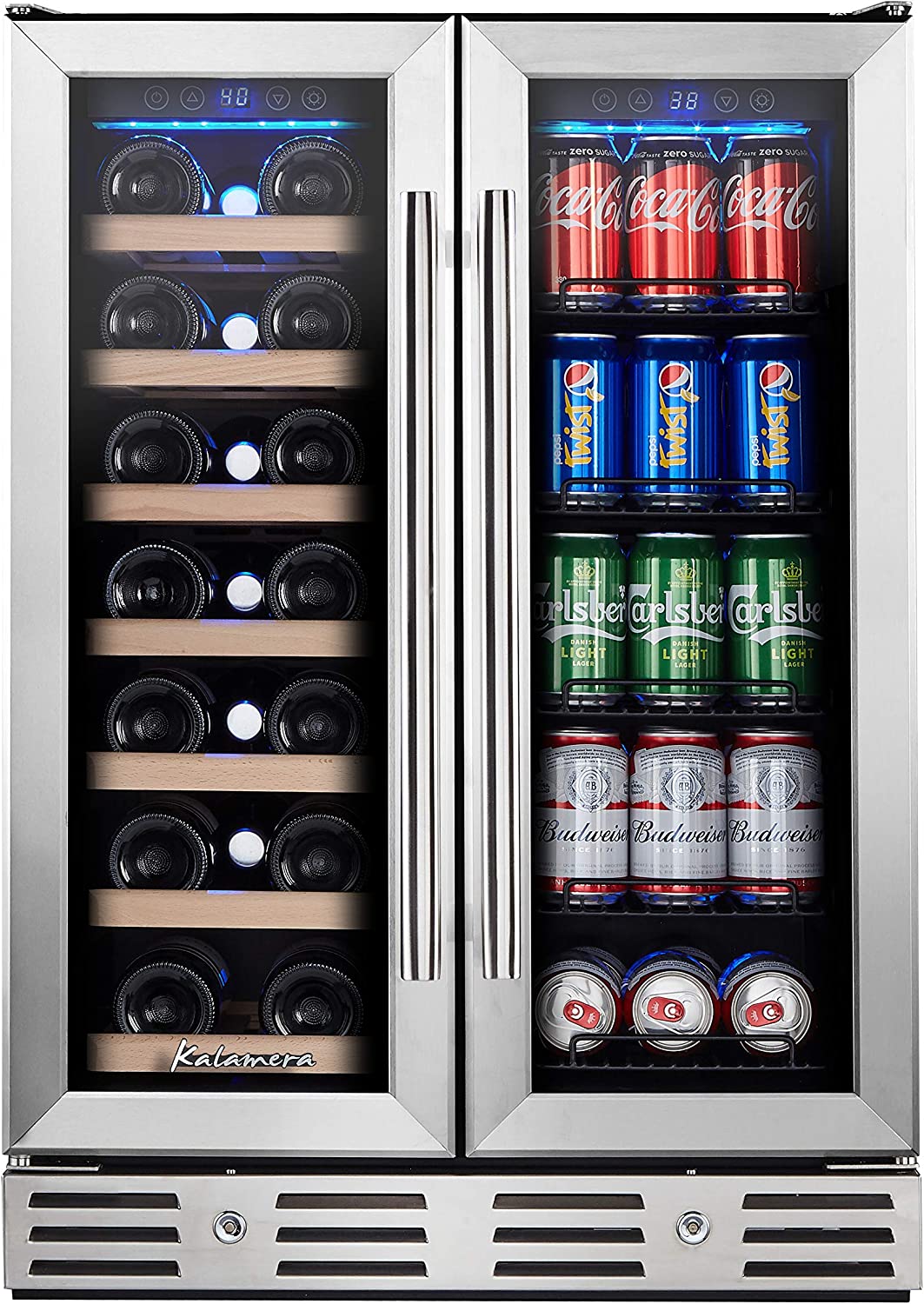 Kalamera 24 Inch Dual Zone Wine Fridge