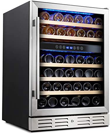 Kalamera 46 Bottle Dual Zone Wine Cooler Refrigerator