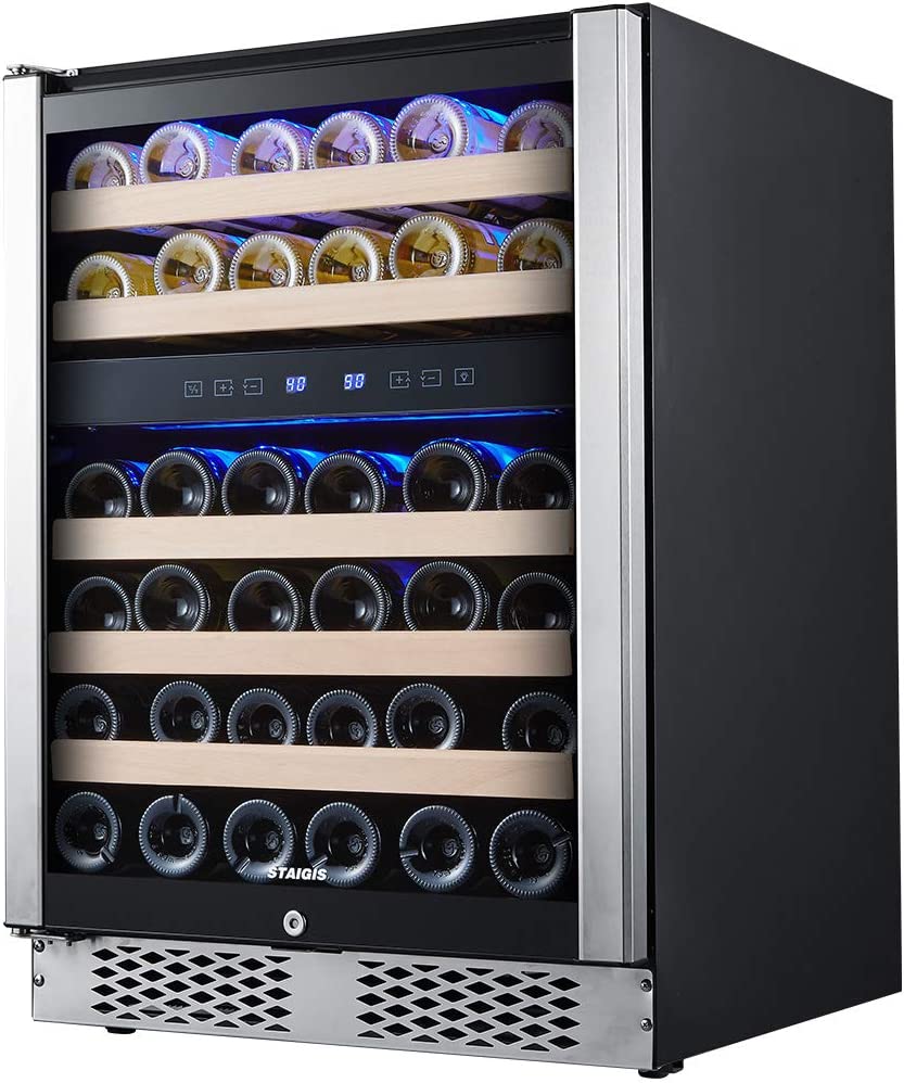 STAIGIS 24 inch Dual Zone Under Counter Wine Cooler