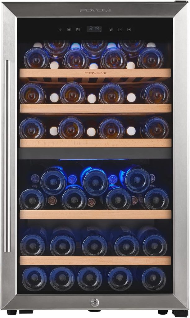 FOVOMI 52 Bottles Freestanding Dual Zone Refrigerator