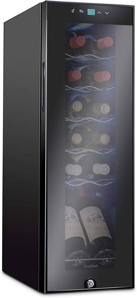 Ivation 12 Bottle Compressor Wine Cooler Refrigerator