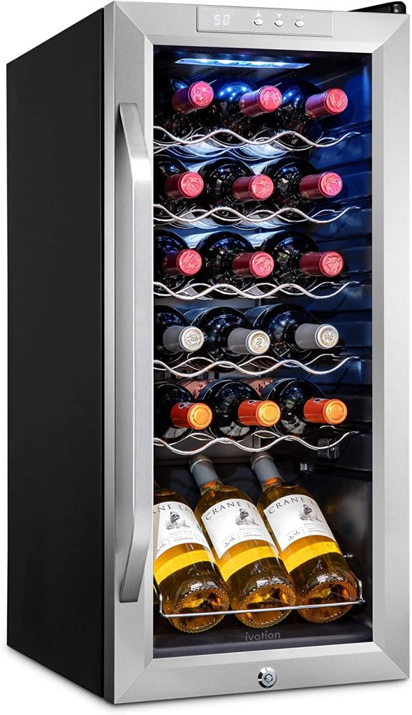 Ivation 18 Bottle Compressor Wine Cooler Refrigerator