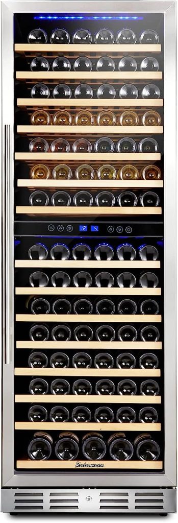 Kalamera 157 Bottle 24 Inch Slim Wine Cooler Refrigerator