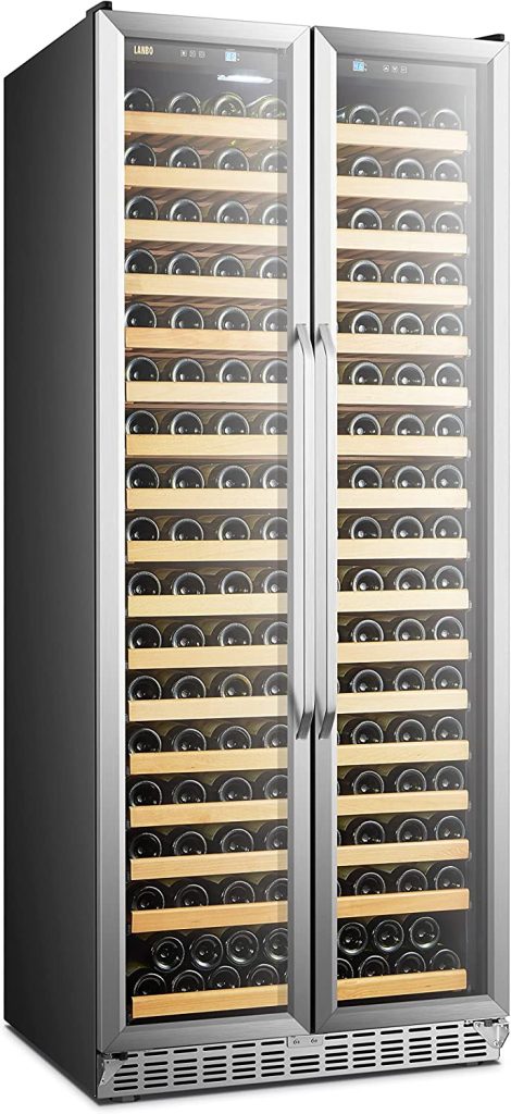 Lanbo Black Large Capacity Single Zone Wine Cooler