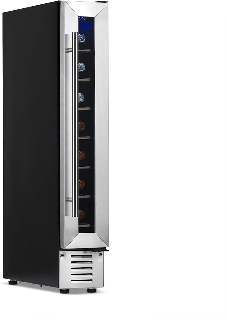 NewAir 6 Inch Built-In 7 Bottle Compact Wine Fridge