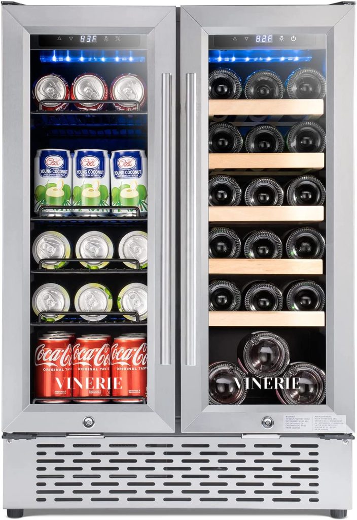 VINERIE Smart 24 Inch Beverage and Wine Cooler