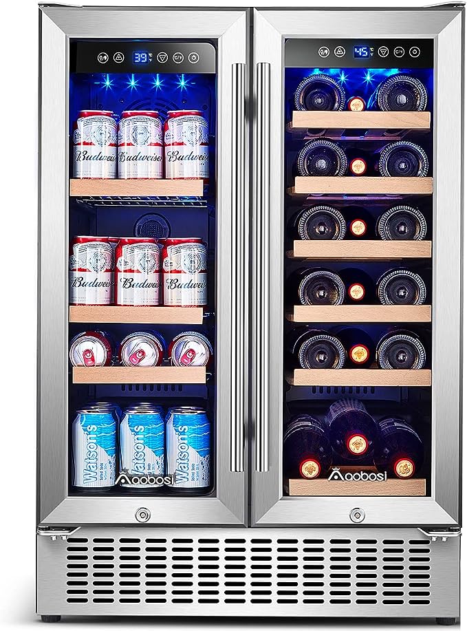 AAOBOSI 24 Inch Wine and Beverage Refrigerator