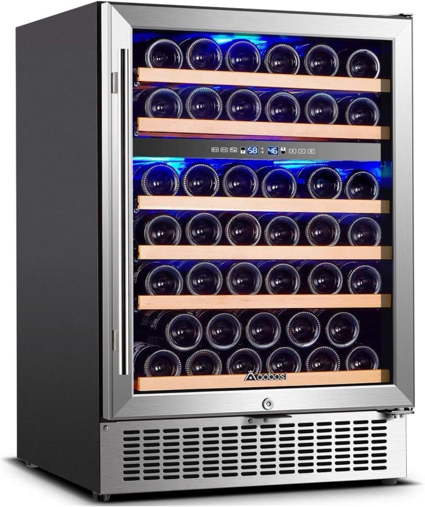 AAOBOSI 24 inch 51 Bottle Commercial Wine Refrigerator 