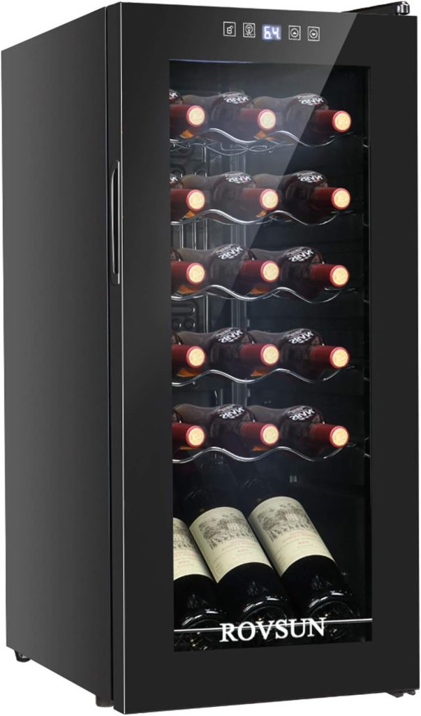 ROVSUN 18 Bottle Freestanding Compressor Wine Cooler Refrigerator