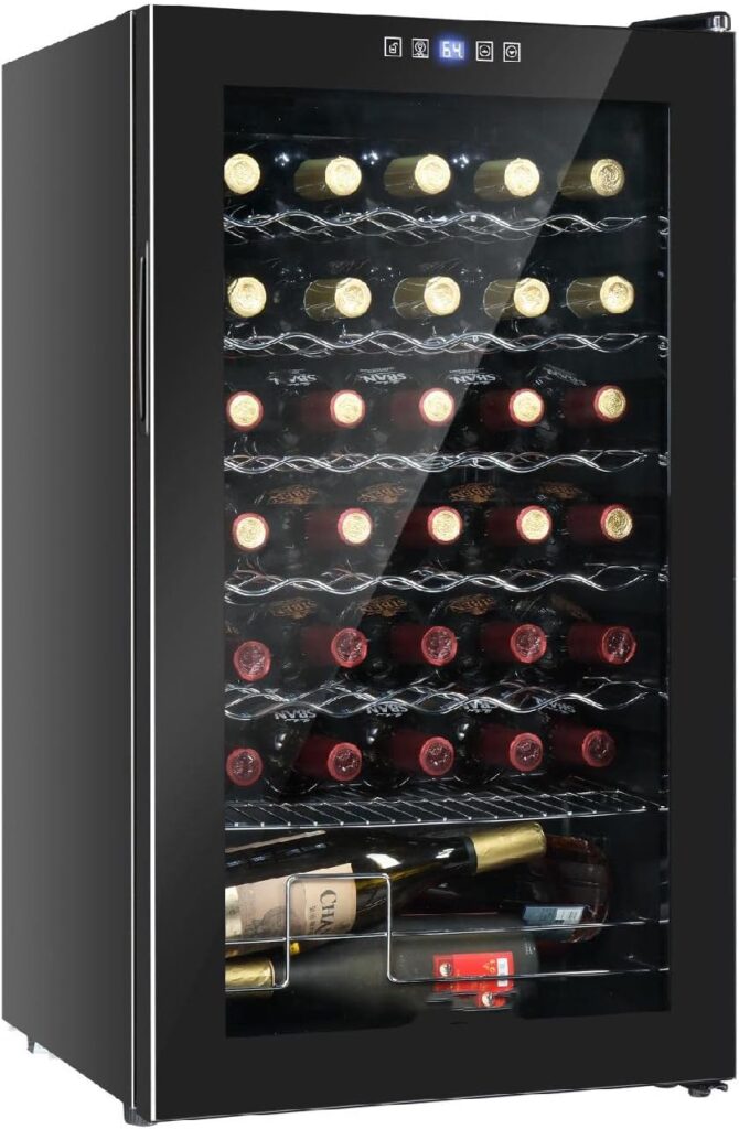 Bonnlo 34 Bottle Wine Cooler Refrigerator Review