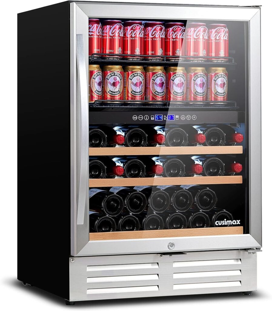 CUSIMAX 24 Inch Dual Zone Wine and Beverage Refrigerator Review